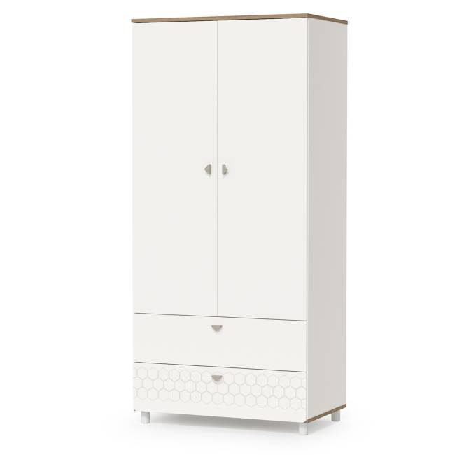 Два детских шкафа для одежды Эйп цвет белый/дуб белый
