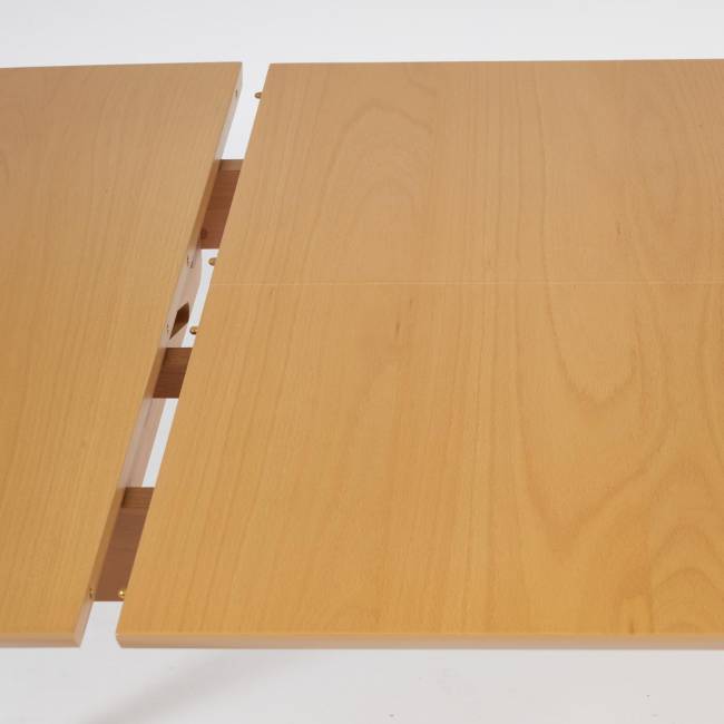 Стол раскладной VAKU (Ваку) основание бук, столешница мдф, 80x120+40x75см, Натуральный Натуральный основание бук, столешница мдф
