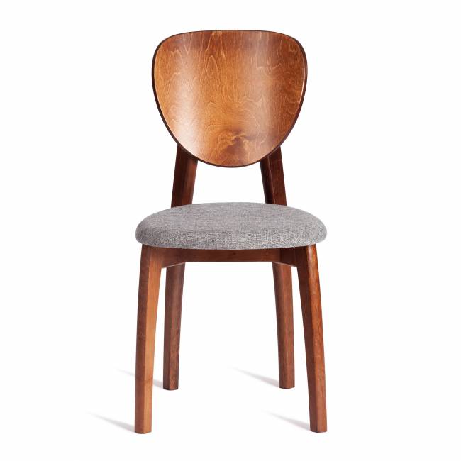 Стул DIAMANTE мягкое сидение / 1 шт. в упаковке бук, 42x42x85см, коричневый, ткань wool dimgrey, серый коричневый бук