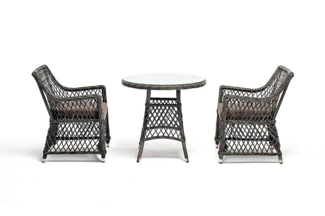 "Эспрессо - 80 L" обеденная группа плетеная, цвет графит