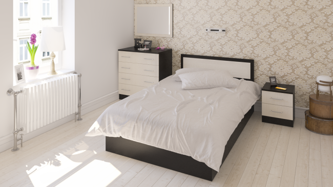 Комод с зеркалом Фиеста цвет венге/дуб лоредо Комод с зеркалом Фиеста цвет венге/дуб лоредо