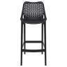Стул пластиковый барный Air Bar 75 черный 450х530х1050 мм
