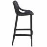Стул пластиковый барный Air Bar 75 черный 450х530х1050 мм