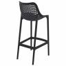 Стул пластиковый барный Air Bar 75 черный 450х530х1050 мм