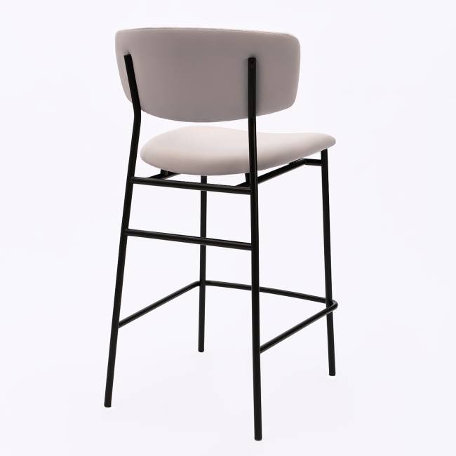 Дизайнерский полубарный стул Marko серый, черный металл Дизайнерский полубарный стул Marko серый, черный металл