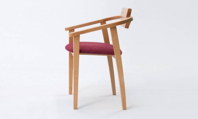 Стул-кресло Челси ПМ натур/красный