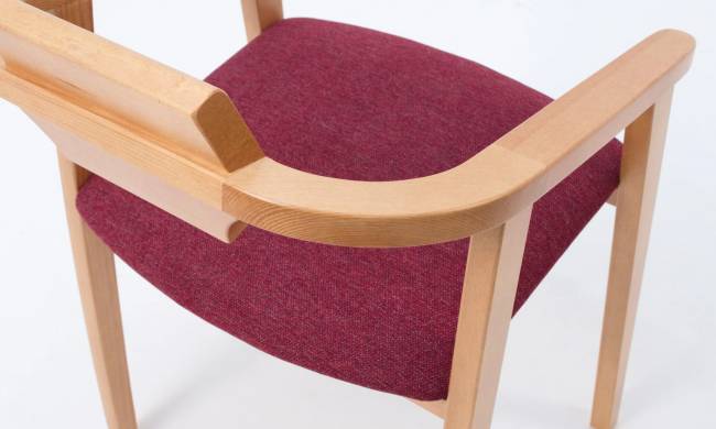 Стул-кресло Челси ПМ натур/красный