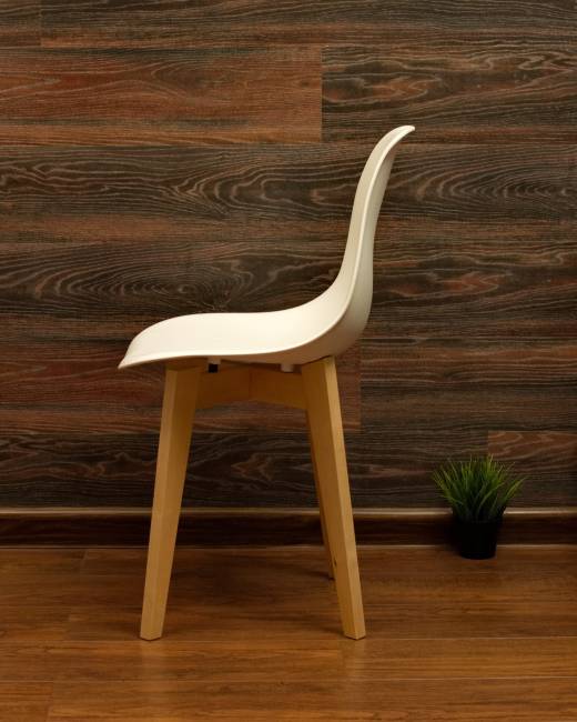 Стол Монте К 100 натур со стульями Сашш натур белый