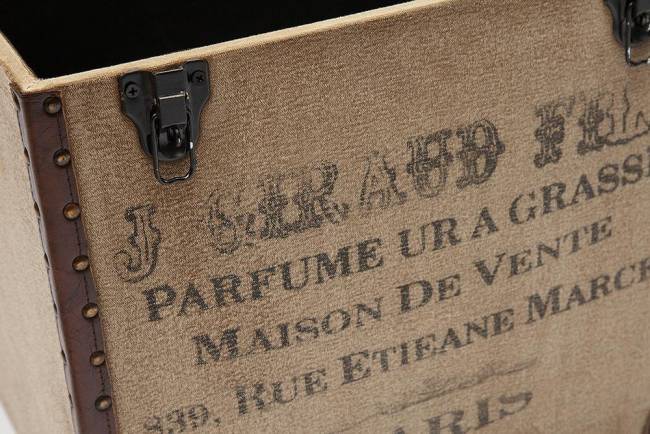 Пуф - сундук Secret De Maison CLICHY ( mod. M-9177 ) дерево манго/кожа буйвола/ткань хлопок, 46 х 46 х 52, коричневый, ткань: винтаж Пуф - сундук Secret De Maison CLICHY ( mod. M-9177 ) дерево манго/кожа буйвола/ткань хлопок, 46 х 46 х 52, коричневый, ткань: винтаж