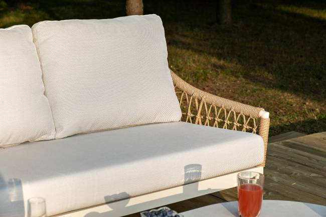 "Венеция" лаунж-зона из искусственного ротанга, цвет соломенный "Венеция" лаунж-зона из искусственного ротанга, цвет соломенный