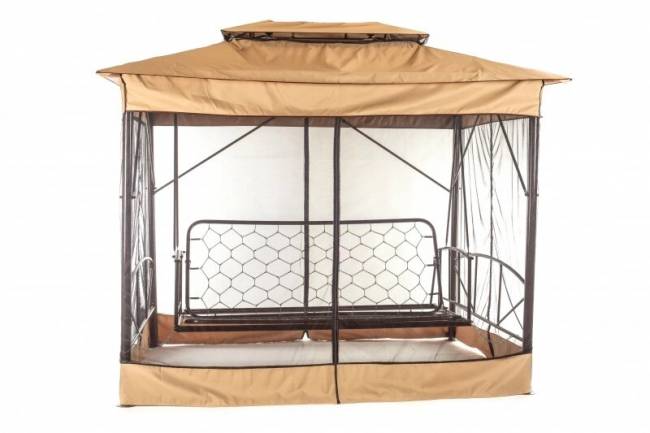 Качели садовые 4-х местные "Шатер" ткань панама Качели садовые 4-х местные "Шатер" ткань панама