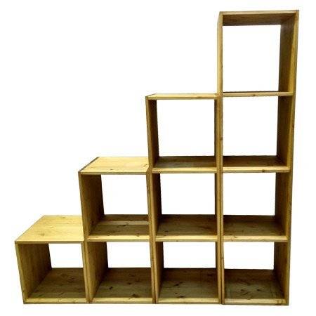 Стеллаж Куб 3 сосна, искусственное старение