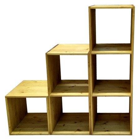 Стеллаж Куб 3 сосна, искусственное старение