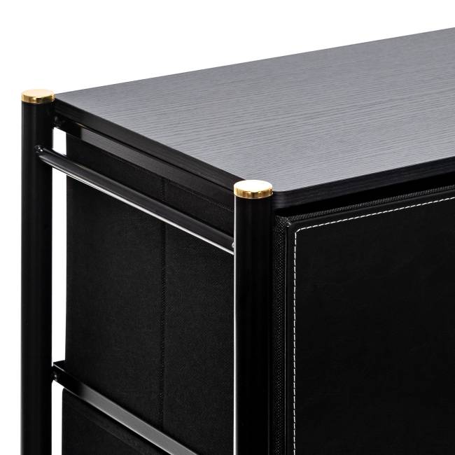 Комод Leset Хайди 8 ящиков Чёрный Чёрный