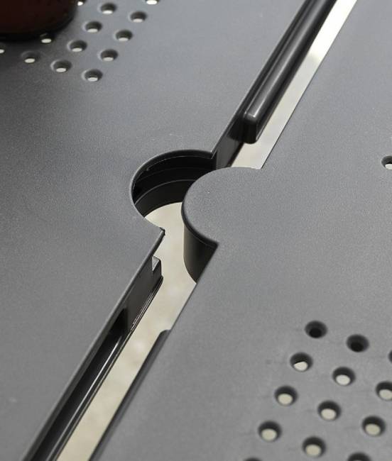 Стол пластиковый раздвижной Levante антрацит 1600-2200х740х1000 мм Стол пластиковый раздвижной Levante антрацит 1600-2200х740х1000 мм