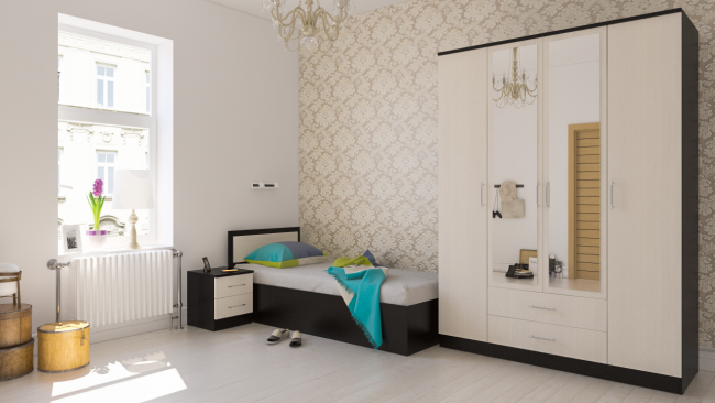 Тумба прикроватная Фиеста цвет венге/дуб лоредо