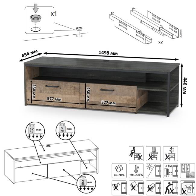 Стенка в гостиную с подсветкой в стиле лофт Трувор № 53 цвет дуб гранж песочный/интра Стенка в гостиную с подсветкой в стиле лофт Трувор № 53 цвет дуб гранж песочный/интра