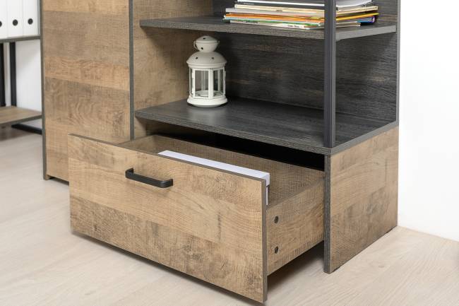 Стенка в гостиную с подсветкой в стиле лофт Трувор № 53 цвет дуб гранж песочный/интра Стенка в гостиную с подсветкой в стиле лофт Трувор № 53 цвет дуб гранж песочный/интра