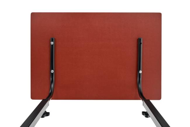 Стол многофункциональный на колесах, 60x40 см, «РОЛЛ», 2 ножки, регул.высота, мдф, металл, тёмн. дерево, черный