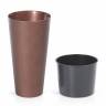 Кашпо для цветов "Prosperplast Tubus Slim Corten", кортен сталь, 64+35л