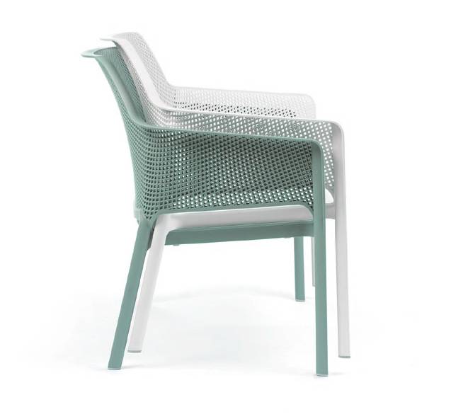 Диван пластиковый Net Bench ментоловый 1160х700х860 мм Диван пластиковый Net Bench ментоловый 1160х700х860 мм