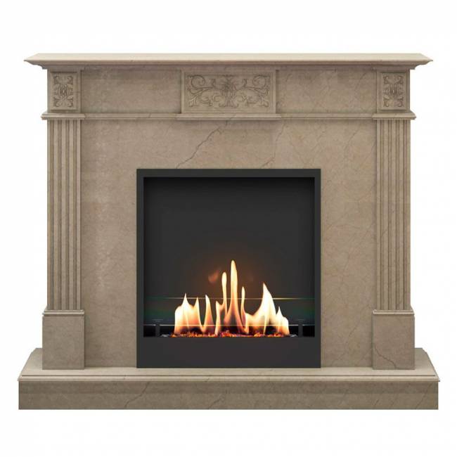 Биокамин в мраморном портале SteelHeat Lada (Стекло)