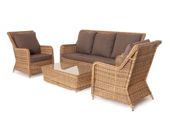 "Гляссе" лаунж-зона из искусственного ротанга, цвет соломенный "Гляссе" лаунж-зона из искусственного ротанга, цвет соломенный