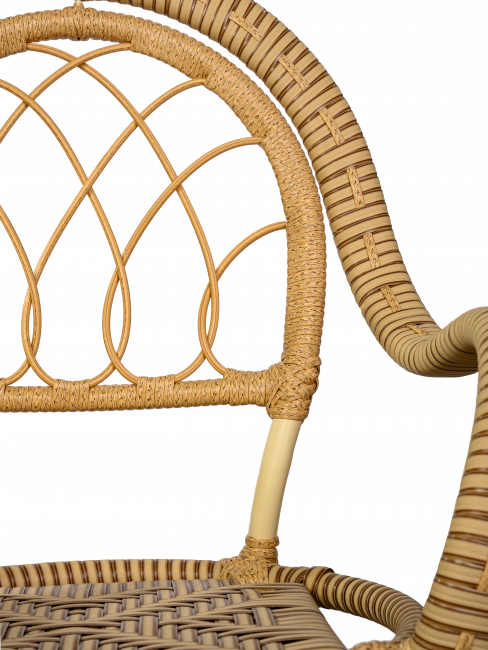 Комплект из искусственного ротанга Java (Ява)-6 (цвет: слоновая кость)