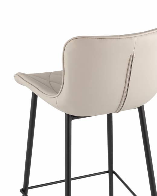 Стул барный Vault экокожа серый