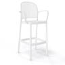 Кресло пластиковое барное Panama B белый 580х590х1140 мм Кресло пластиковое барное Panama B белый 580х590х1140 мм