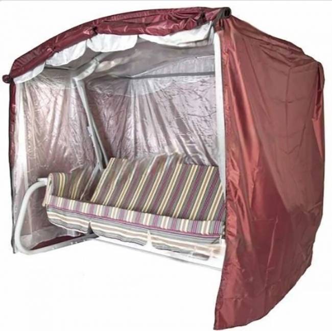 Чехол  для садовых качелей Элит Люкс/Оазис - 210х125х185, бордовый