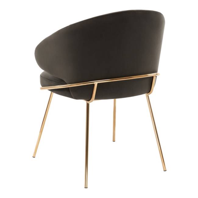 Стул-полукресло Emil графит с золотыми ножками Стул-полукресло Emil графит с золотыми ножками