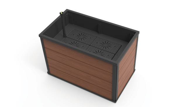 Кашпо-Грядка для растений Maple Mobile Urban Garden Bed 88L (коричневый) Кашпо-Грядка для растений Maple Mobile Urban Garden Bed 88L (коричневый)