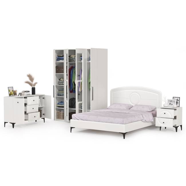 Валенсия Спальня № 31 цвет белый шагрень