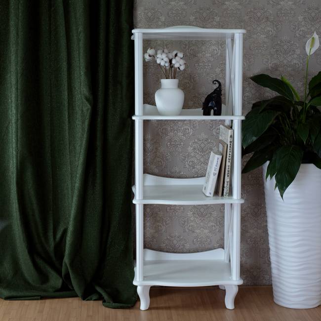 Этажерка-стеллаж Джульетта 3 уровня, молочный дуб Л