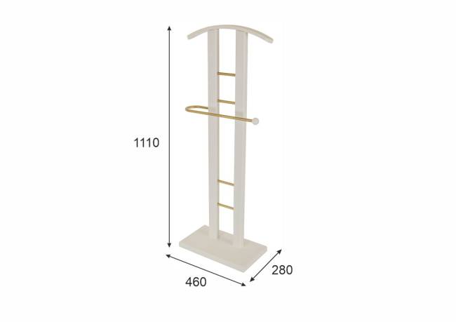 Вешалка костюмная ГАЛАНТ 321 золото/слоновая кость