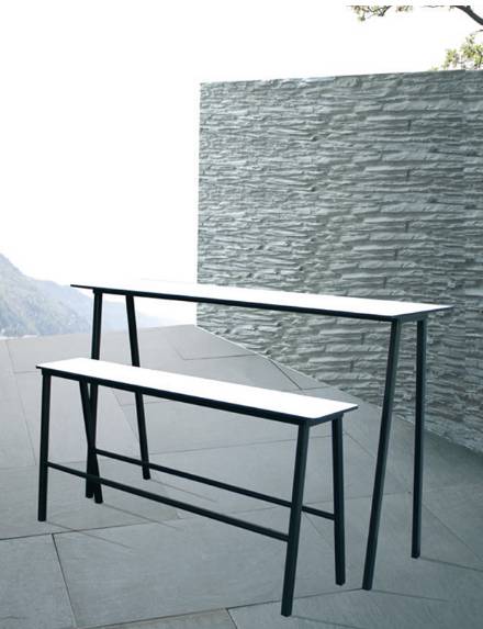 Скамейка металлическая уличная Format 1000х250х450 мм