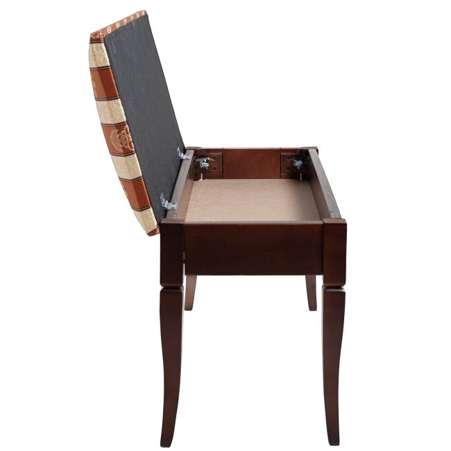 Банкетка Вивальди М с ящиком средне-коричневый, ткань полоса коричн.