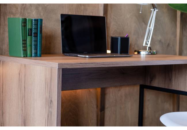 Ниа 115х60 дуб делано темный / черный матовый