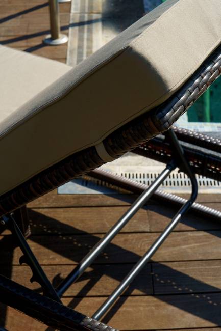 Шезлонг из искусственного ротанга "КИОТО", коричневый