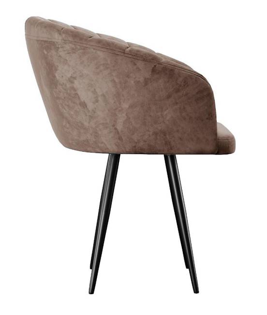 Стул DikLine 442 поворотный, M05 шоколад, ножки черные