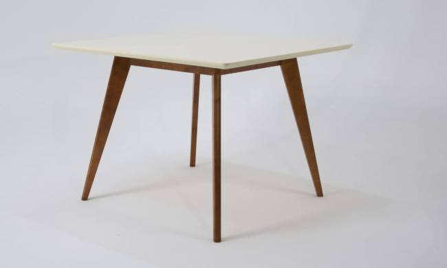 Стол Сканди М 90 орех/слоновая кость со стульями Ингольф орех