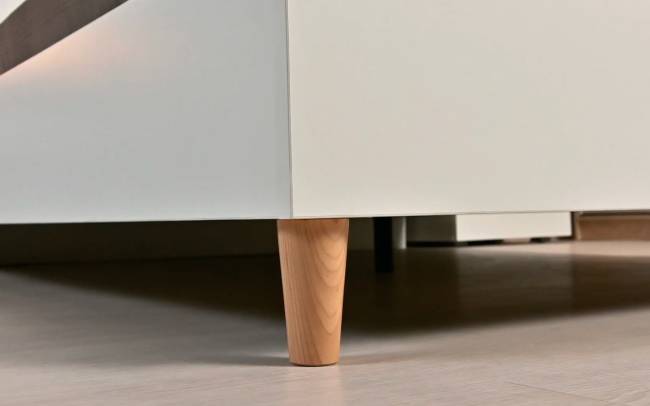 Двуспальная кровать на 1600 Муссон 11.41 с основанием и столиком с зеркалом цвет белый/дуб эндгрейн элегантный Двуспальная кровать на 1600 Муссон 11.41 с основанием и столиком с зеркалом цвет белый/дуб эндгрейн элегантный